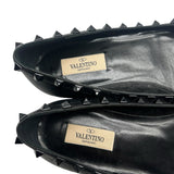 Valentino Noir Rock Studded Toe Flats Women's size 39=US 9