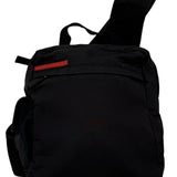 Prada Black Nylon One Strap Sling Backpack Purse