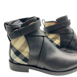 NWT Burberry Housecheck Ankle Booties Women's Size 38.5 = US 8.5