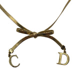 y2k Dior John Galliano Era Gold Plated CD bow choker