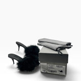 Balenciaga Boudoir Feather Mules in Women's size 38/US 8