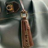 Salvatore Ferragamo Gancio Leather Top Handle With Crossbody Strap