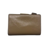 Coach Tan Corner Zip Glazed Leather Wallet