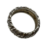 AS IS David Yurman Sterling Silver and Diamond Braided Ring