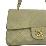 Vintage 1997 Chanel Double Flap Bag 24 Karat Plated Hardware Karl Lagerfeld Era