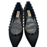 Valentino Noir Rock Studded Toe Flats Women's size 39=US 9