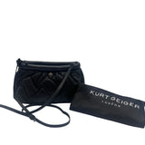 Kurt Geiger Black Quilted Leather Kensington Puff Purse