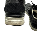 Chanel Leather CC Trainers Women's Size 37.5 ~ US 7.5
