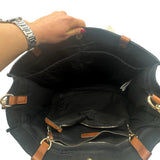 Chloe Black Canvas Diaper Bag Purse