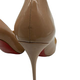 Christian Louboutin Beige Kate 120 Patent Pump Size 35.5