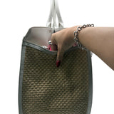 Salvatore Ferragamo Studio Raffia Leather Tote Bag