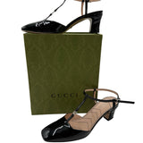 AS IS Gucci Petite GG Patent Slingback Heels Women's 37.5 ~ US 7.5