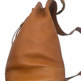 Gucci Tan Leather Bamboo Drawstring Sling Purse