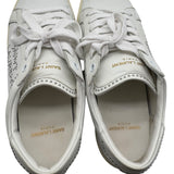 Saint Laurent Blanc Optique Studded Low top Sneaker Size Women's 37.5 US 7.5
