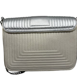 Tory Burch Silver Duet Chain Trapunto Convertible Purse