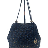 Michael Kors Raven Denim Leather Shoulder Bag