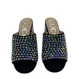 Gucci Embellished Suede Mules Women's 37.5 = US 7.5