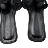 Hermes Black Oran Sandal Women's Size 39.5 US 9.5