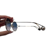 Gucci Round Gradient Pearl Sunglasses