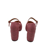 Gucci Marmont Leather Platform Sandals Size 37.5 = US 7.5