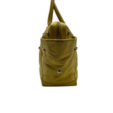 Just Cavalli Yellow Studded Leather Top Handle Purse