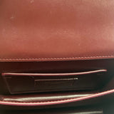 YSL Red Wine Patent Monogram Small Sunset Bag