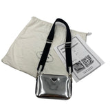 Prada Brique Chrome Patent Leather Shoulder Bag