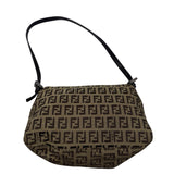 Fendi Tan Canvas Monogram Baguette Purse