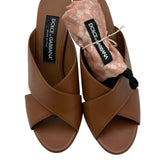 Dolce & Gabbana Crisscross Slides Sandals Womens size 39 = US 9