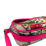 Gucci Floral White Fuschsia "Flora" Shoulder Bag