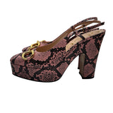 Gucci Python Horsebit Platform Sandals Women's Size 39 ~ US 9