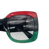 Gucci Glitter Acetate Square Sunglasses