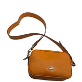 Coach Orange Pebbled Leather Jes Crossbody 20 Purse