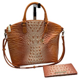 Brahmin Duxbury Satchel Handbag With Wallet