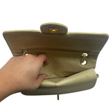 Vintage 1997 Chanel Double Flap Bag 24 Karat Plated Hardware Karl Lagerfeld Era