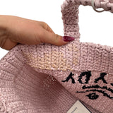 Prada Pink Small Raffia Tote Purse