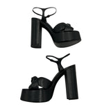 Saint Laurent Bianca Knotted Leather Platform Sandals Women's 37=US 7