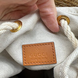 Gucci Logo Raffia Tote Bag