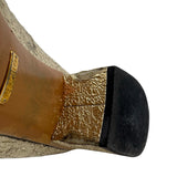 Gucci Fringe Metallic Marmont Block Heel Women's  39 ~ US 9