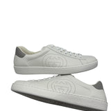 Gucci White Leather Perofrated Ace Size 11.5 ~ US 12 Men's Shoes