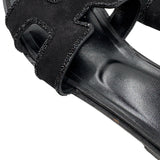 Hermes Black Oran Sandal Women's Size 39.5 US 9.5