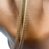Gucci Tan Leather Bamboo Drawstring Sling Purse