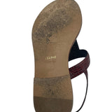 Celine Croc Stamped Triomphe Sandals Women's Size 38.5 = US 8.5