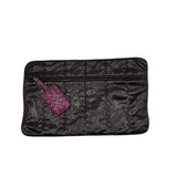 Bottega Veneta Plum Snakeskin Zip Pouch clutch bag