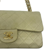 Vintage 1997 Chanel Double Flap Bag 24 Karat Plated Hardware Karl Lagerfeld Era