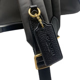 Coach Black Pebbled Leather Charlie Medium Backpack Purse