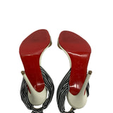 Christian Louboutin Police 100 Patent Calf Sandals Women's Size 35 = US 5
