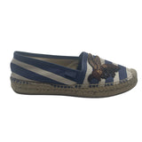 Gucci Embroidered Bee Striped Espadrilles Women's Size 37 = US 7
