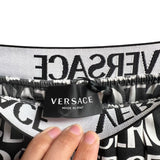 Versace Black and White Logo Pleasted Mini Size XS Women's Skirt
