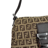 Fendi Tan Canvas Monogram Baguette Purse